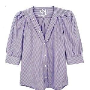 KMJ Women's Striped Purple Blouse Olivia like new Small